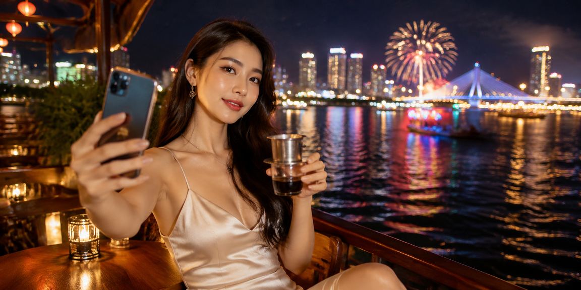 Người dùng Đà Nẵng truy cập m416 trên điện thoại bên ly cà phê