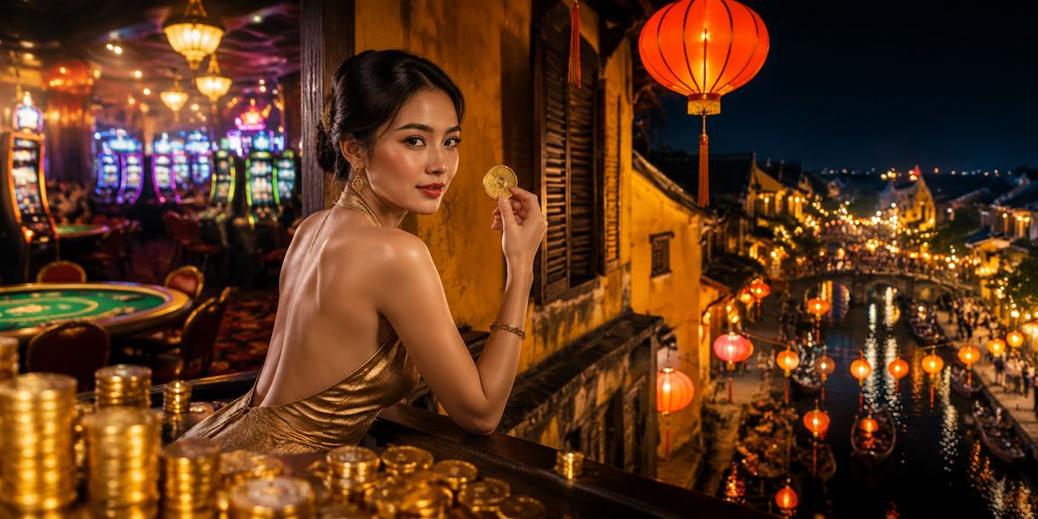 Không khí lãng mạn phố đèn lồng Hội An kết hợp với trải nghiệm casino trực tuyến